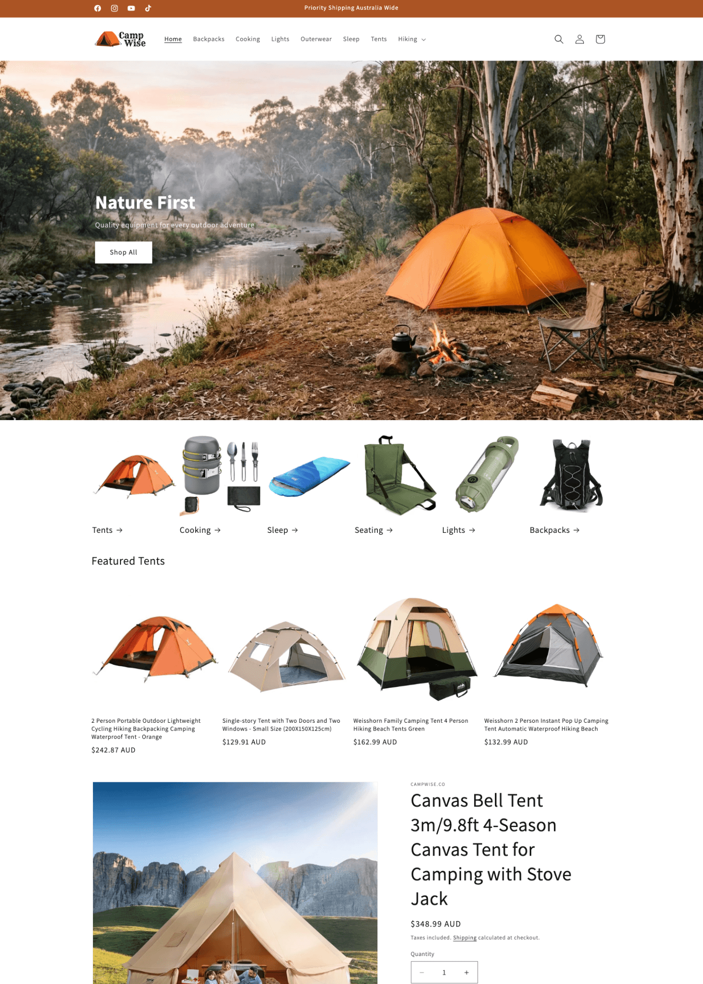 CampWise.co store preview