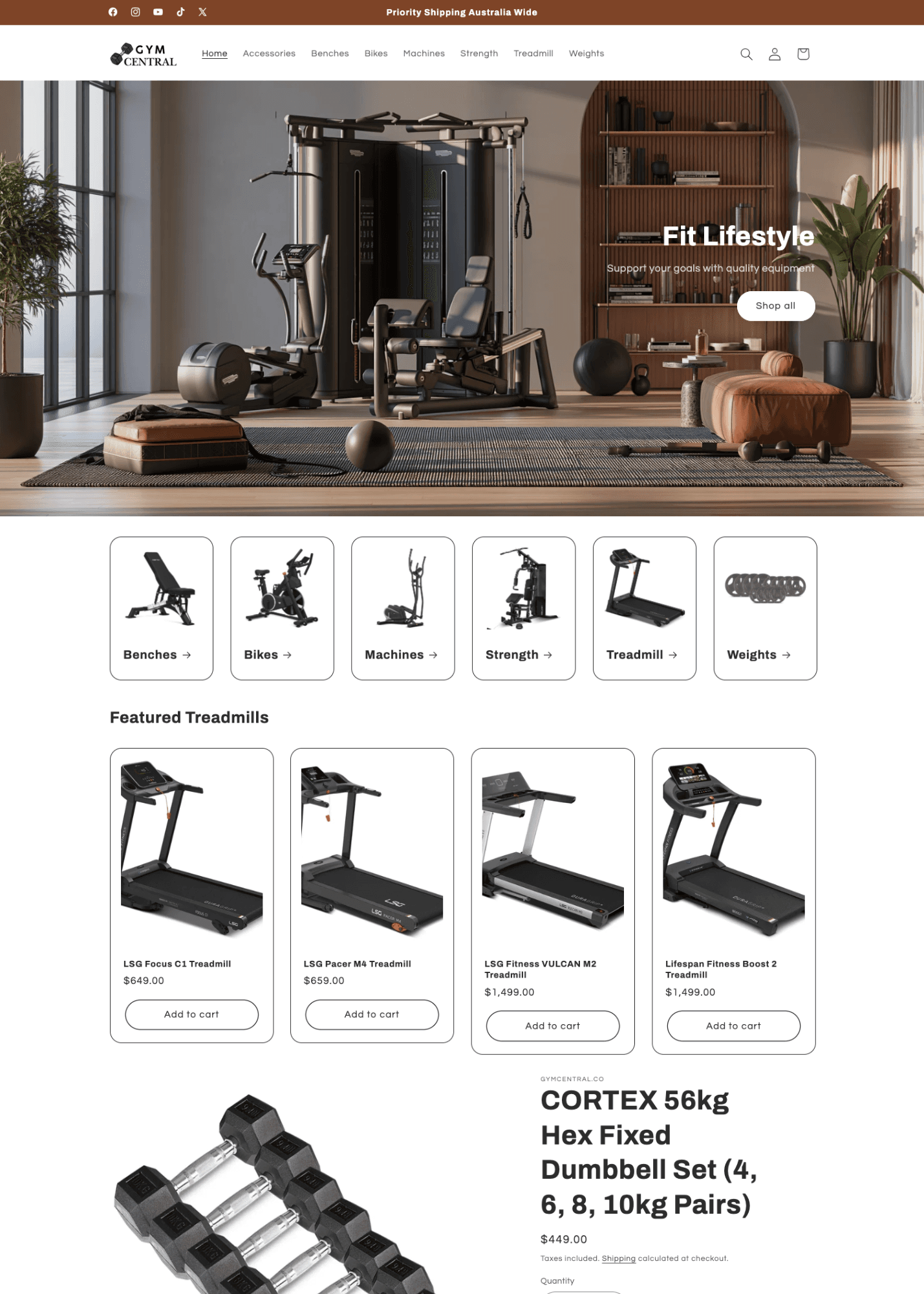 GymCentral.co store preview
