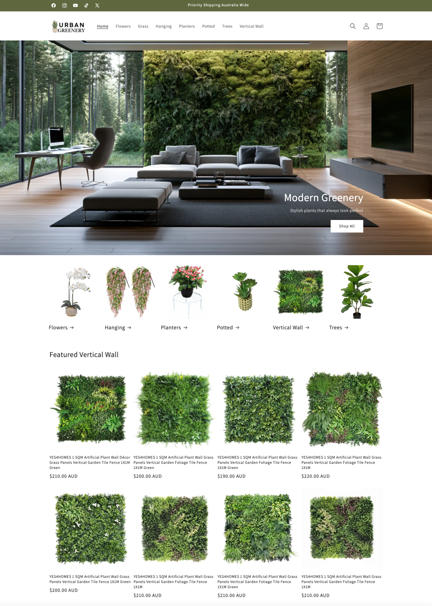 UrbanGreenery.co store preview